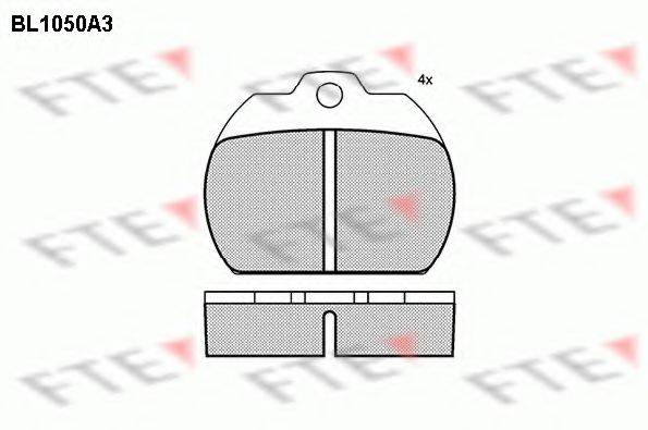FTE BL1050A3 Комплект тормозных колодок, дисковый тормоз