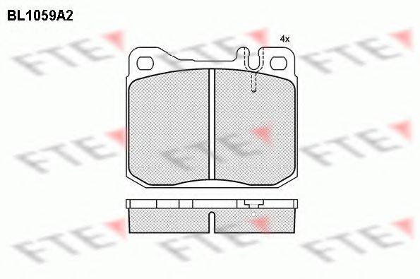 FTE BL1059A2 Комплект тормозных колодок, дисковый тормоз