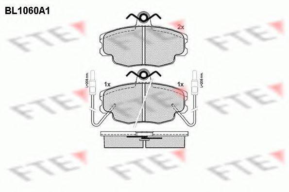 FTE BL1060A1 Комплект тормозных колодок, дисковый тормоз