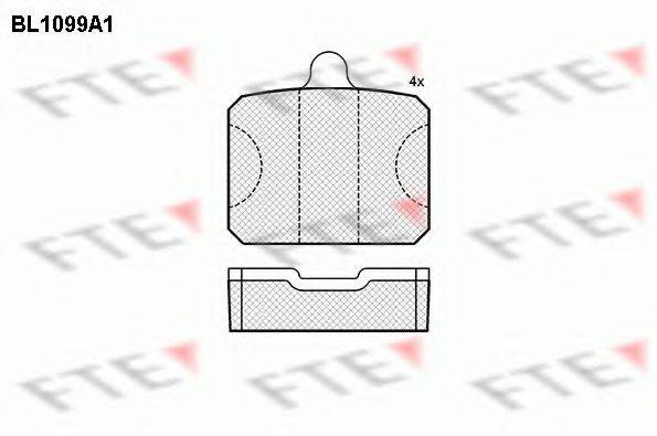 FTE BL1099A1 Комплект тормозных колодок, дисковый тормоз