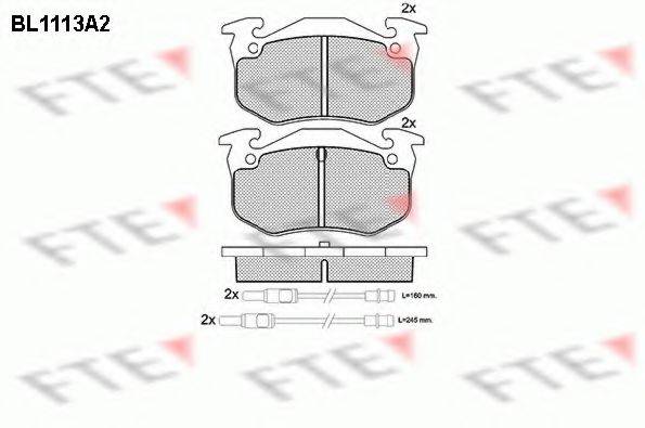 FTE BL1113A2 Комплект тормозных колодок, дисковый тормоз