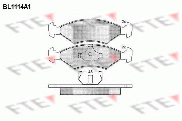 FTE BL1114A1 Комплект тормозных колодок, дисковый тормоз