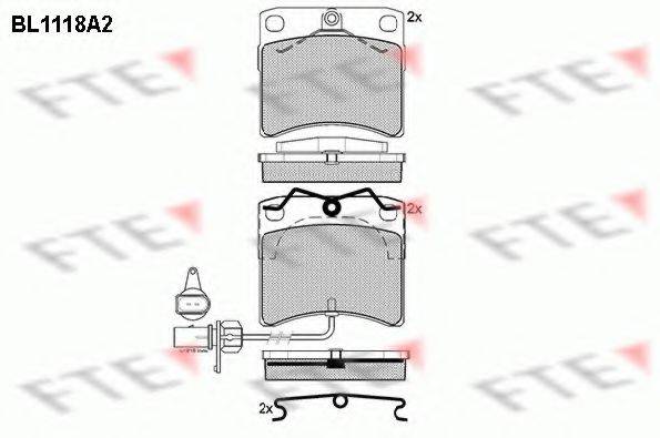 FTE BL1118A2 Комплект тормозных колодок, дисковый тормоз