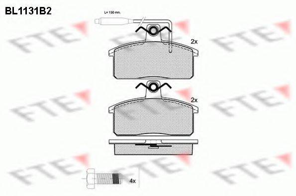 FTE BL1131B2 Комплект тормозных колодок, дисковый тормоз