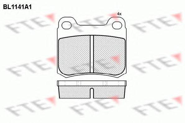 FTE BL1141A1 Комплект тормозных колодок, дисковый тормоз