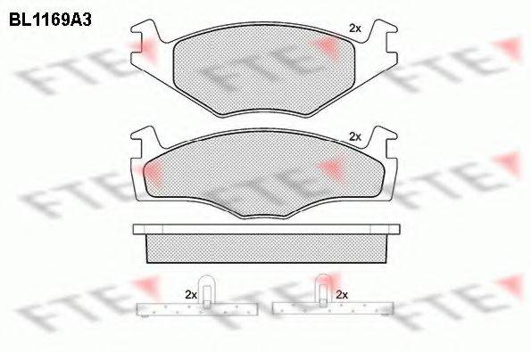 FTE BL1169A3 Комплект тормозных колодок, дисковый тормоз