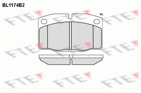 FTE BL1174B2 Комплект тормозных колодок, дисковый тормоз