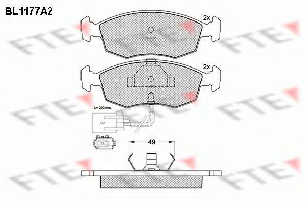 FTE BL1177A2 Комплект тормозных колодок, дисковый тормоз