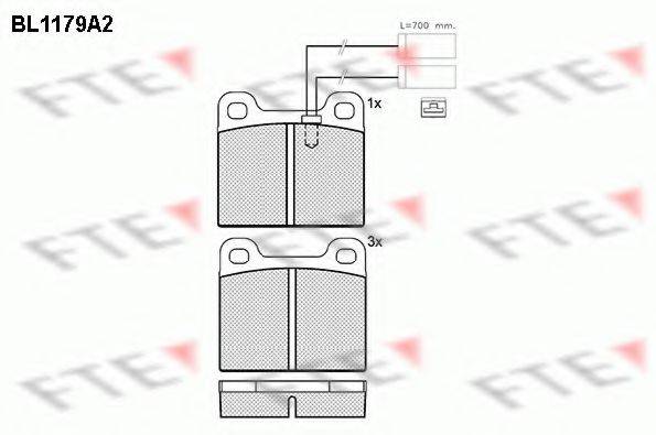FTE BL1179A2 Комплект тормозных колодок, дисковый тормоз