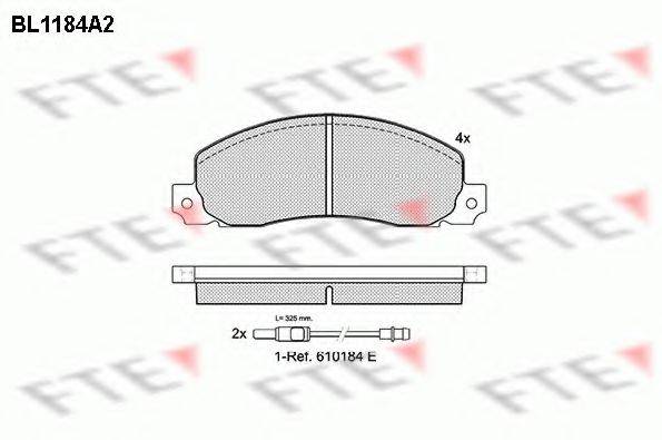 FTE BL1184A2 Комплект тормозных колодок, дисковый тормоз