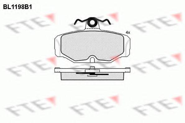 FTE BL1198B1 Комплект тормозных колодок, дисковый тормоз