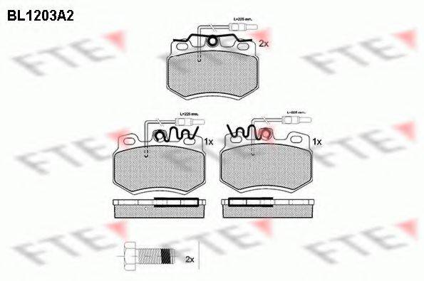 FTE BL1203A2 Комплект тормозных колодок, дисковый тормоз