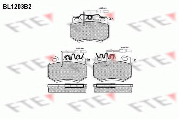 FTE BL1203B2 Комплект тормозных колодок, дисковый тормоз