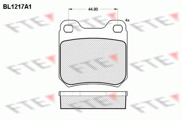 FTE BL1217A1 Комплект тормозных колодок, дисковый тормоз