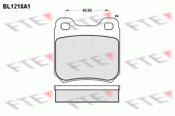 FTE BL1218A1 Комплект тормозных колодок, дисковый тормоз