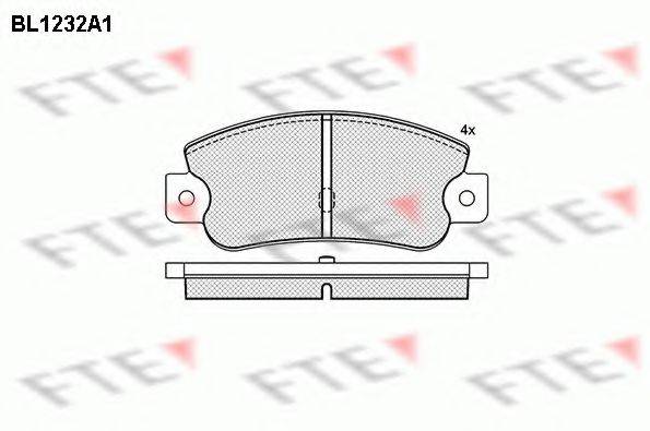 FTE BL1232A1 Комплект тормозных колодок, дисковый тормоз