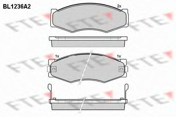 FTE BL1236A2 Комплект тормозных колодок, дисковый тормоз