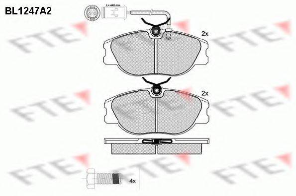 FTE BL1247A2 Комплект тормозных колодок, дисковый тормоз