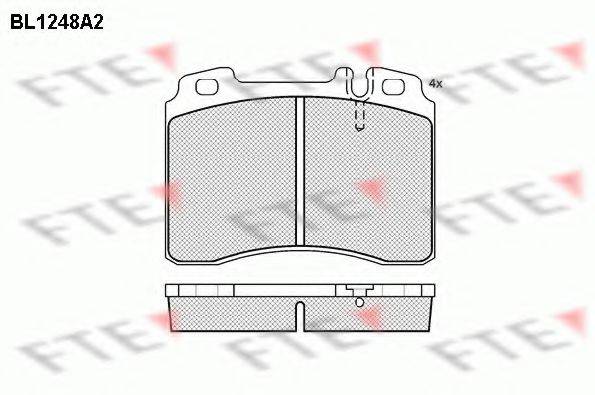 FTE BL1248A2 Комплект тормозных колодок, дисковый тормоз