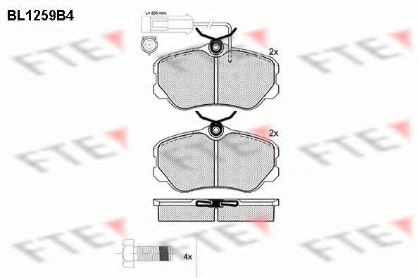 FTE BL1259B4 Комплект тормозных колодок, дисковый тормоз