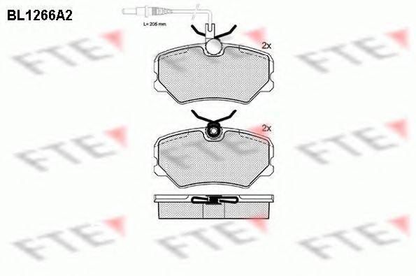 FTE BL1266A2 Комплект тормозных колодок, дисковый тормоз