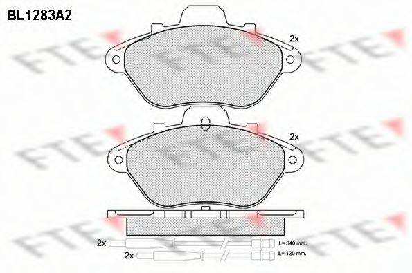 FTE BL1283A2 Комплект тормозных колодок, дисковый тормоз