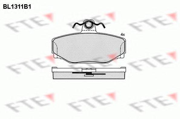 FTE BL1311B1 Комплект тормозных колодок, дисковый тормоз