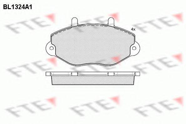 FTE BL1324A1 Комплект тормозных колодок, дисковый тормоз