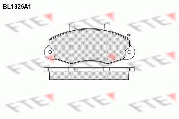 FTE BL1325A1 Комплект тормозных колодок, дисковый тормоз