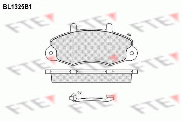 FTE BL1325B1 Комплект тормозных колодок, дисковый тормоз