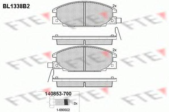 FTE BL1338B2 Комплект тормозных колодок, дисковый тормоз