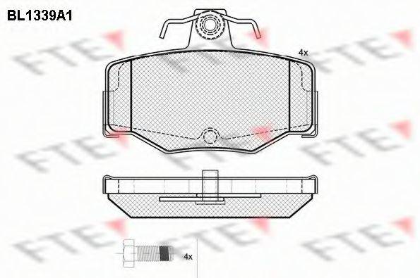 FTE BL1339A1 Комплект тормозных колодок, дисковый тормоз