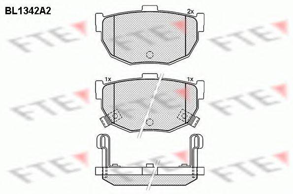 FTE BL1342A2 Комплект тормозных колодок, дисковый тормоз