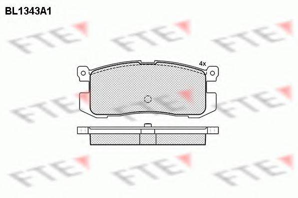 FTE BL1343A1 Комплект тормозных колодок, дисковый тормоз