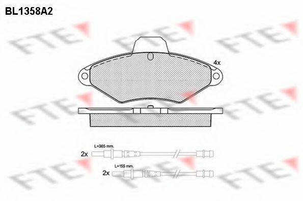 FTE BL1358A2 Комплект тормозных колодок, дисковый тормоз