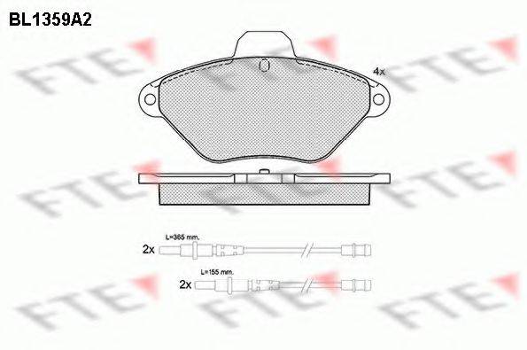 FTE BL1359A2 Комплект тормозных колодок, дисковый тормоз