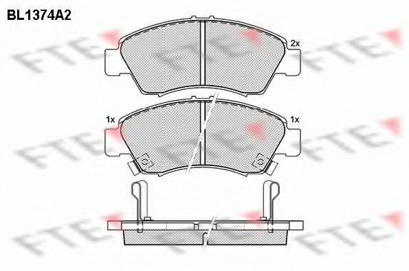 FTE BL1374A2 Комплект тормозных колодок, дисковый тормоз