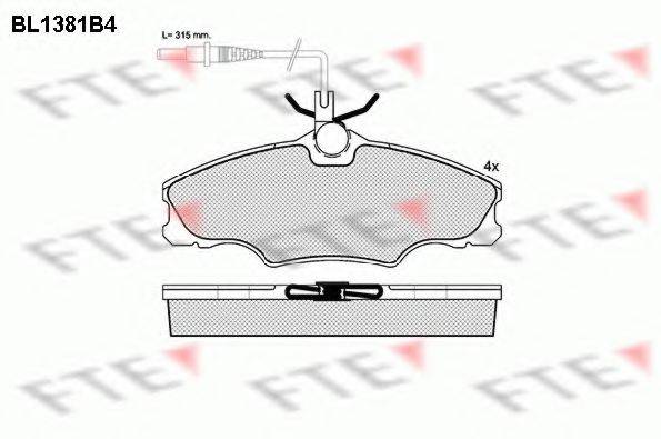 FTE BL1381B4 Комплект тормозных колодок, дисковый тормоз