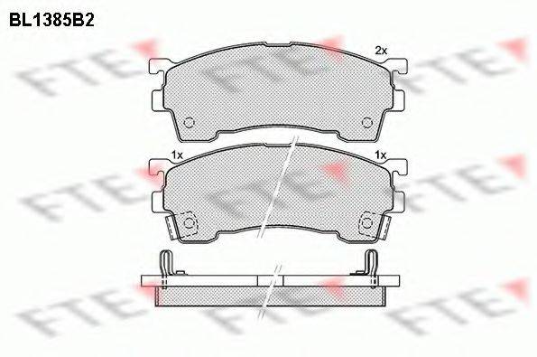 FTE BL1385B2 Комплект тормозных колодок, дисковый тормоз