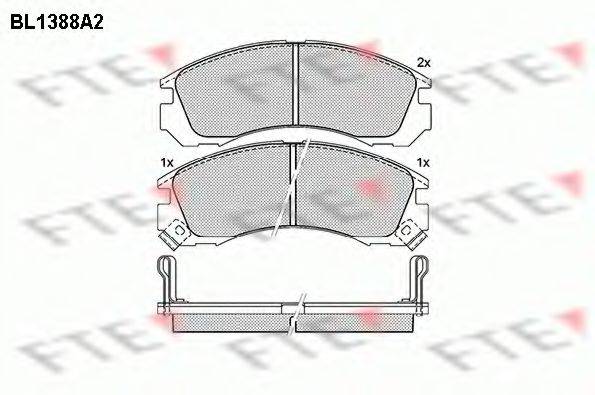 FTE BL1388A2 Комплект тормозных колодок, дисковый тормоз