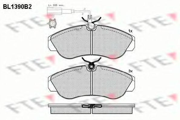 FTE BL1390B2 Комплект тормозных колодок, дисковый тормоз