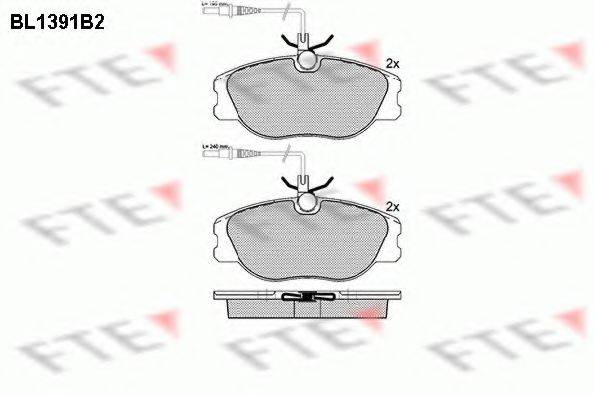 FTE BL1391B2 Комплект тормозных колодок, дисковый тормоз