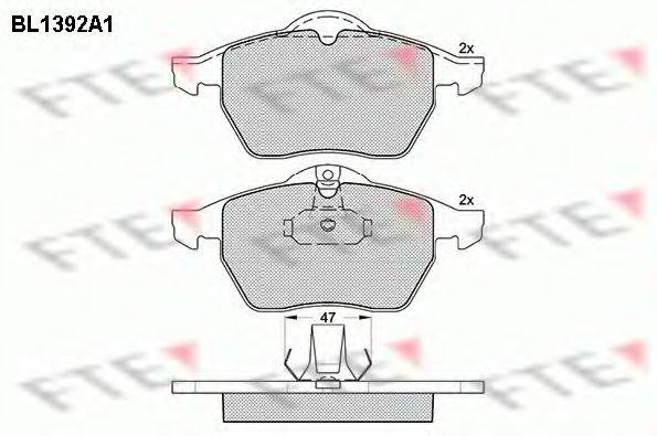 FTE BL1392A1 Комплект тормозных колодок, дисковый тормоз