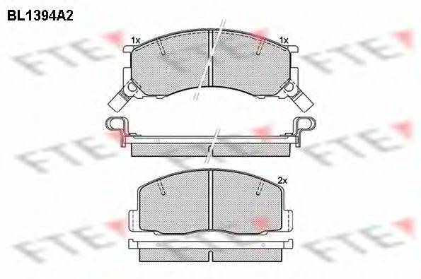 FTE BL1394A2 Комплект тормозных колодок, дисковый тормоз