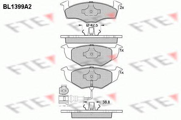 FTE BL1399A2 Комплект тормозных колодок, дисковый тормоз