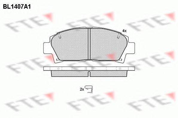 FTE BL1407A1 Комплект тормозных колодок, дисковый тормоз