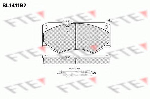 FTE BL1411B2 Комплект тормозных колодок, дисковый тормоз