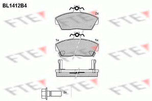 FTE BL1412B4 Комплект тормозных колодок, дисковый тормоз