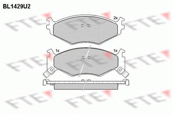 FTE BL1429U2 Комплект тормозных колодок, дисковый тормоз