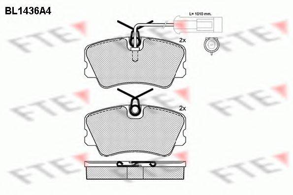 FTE BL1436A4 Комплект тормозных колодок, дисковый тормоз